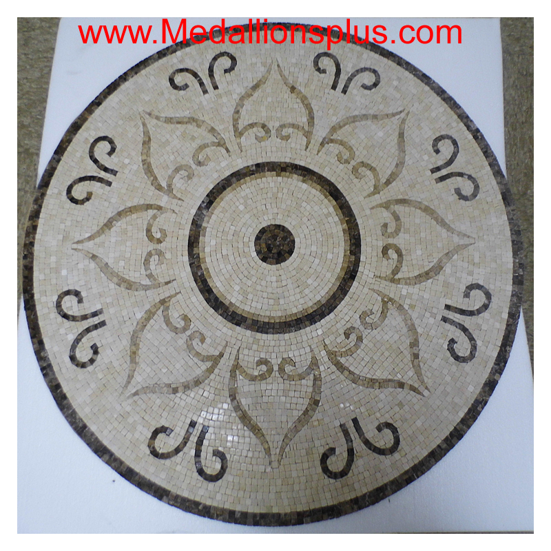 Sunflower 36"  Mosaic Floor Medallion